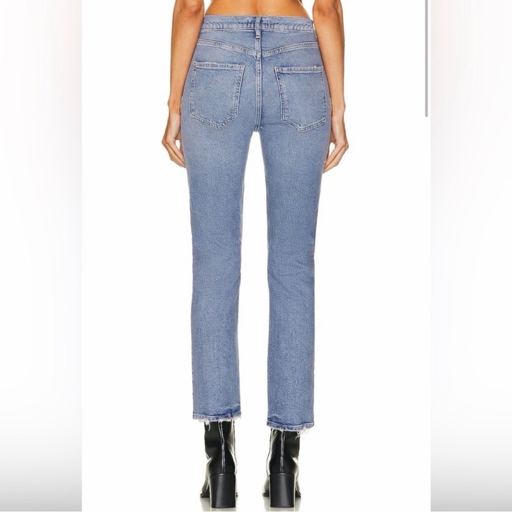 AGOLDE Riley Long Crop High Rise Straight Organic Cotton Jeans Size 26